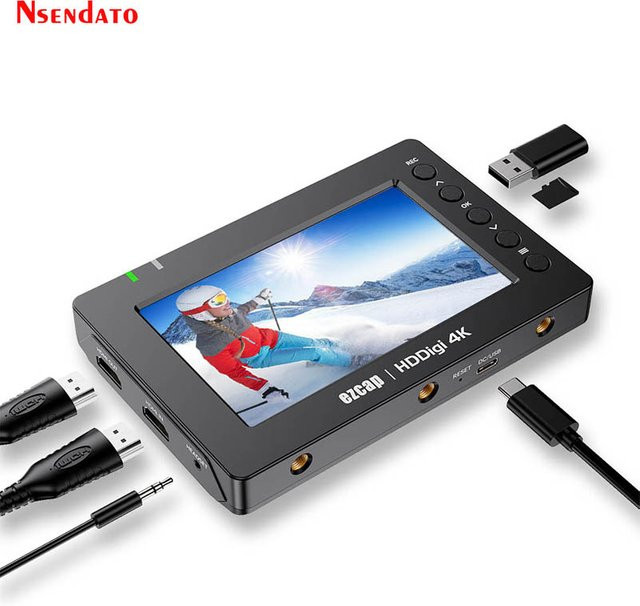 Ezcap 278 HDDigi 4K HDMI USB-Recorder Video-Audio-Spieleaufnahmegerät in Schwarz mit Wiedergabefunktion für Micro-SD-Karten und USB-Sticks für Live-Streaming - Bild 1