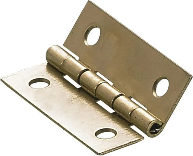 Hettich Scharnier aus Stahl in Messingoptik Gold, Breite: 20 mm, Höhe: 26 mm - Bild 1
