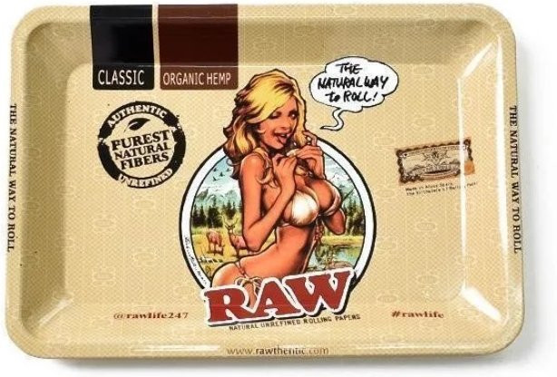 RAW Rolltablett für Tabakraucherzubehör in Beige, B: 17,78 cm, B: 12,7 cm - Bild 1