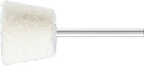 PFERD Filzpolierstifte in Winkelform, mittelhart, weiß, Durchmesser: 20 mm, Länge: 16 mm, Schaft-Durchmesser: 3 mm, 10 Stück - Bild 1