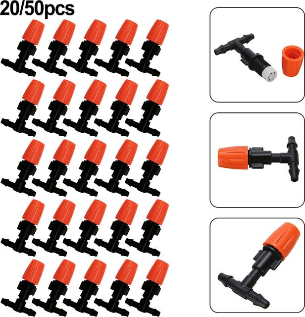 50 Stück LEENKEA Micro Drip Einstellbares Bewässerungssystem mit Tropfern und Sprinklern zur Gartenbewässerung - Bild 1