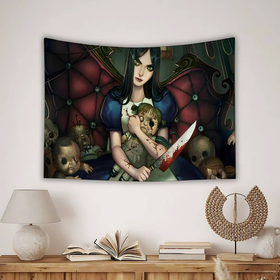Kayou Wandteppich Game Alice Madness Returns mit abstraktem Muster in Multicolour, Rechteckig, Breite: 70 cm, Höhe: 50 cm - Bild 2