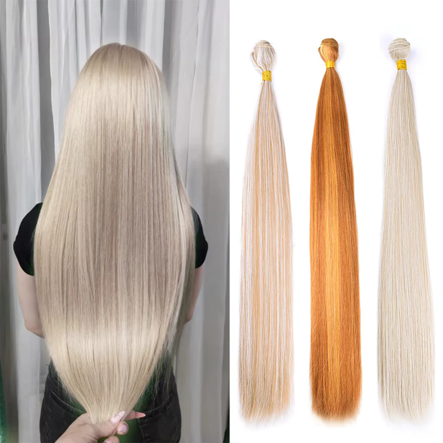 BUDABUDABUDA Haarverlängerung, Ombre, synthetisch, glatt, 24 Zoll - Bild 2