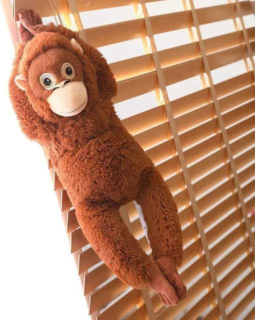 Bandai Gorilla Plüschtier, Schimpanse Affe, Braun, Plüsch / Textil - Bild 1