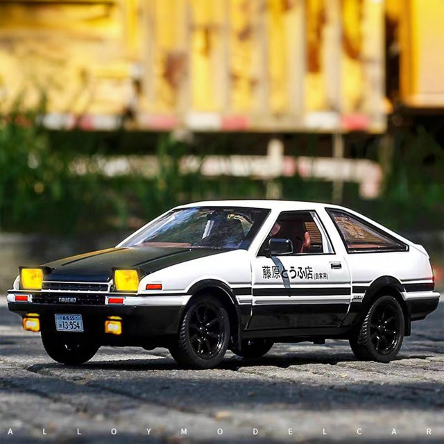 MAKEDA AE86 Highlander Sportwagen Modell, 1:24, Metall, mit Licht und Sound - Bild 1