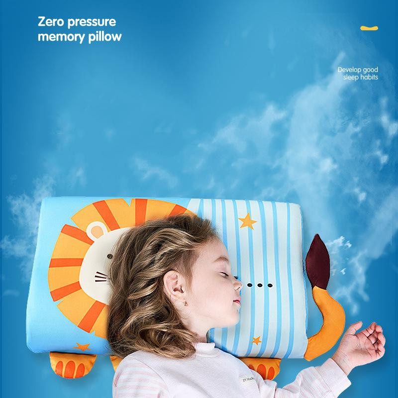 MARKET-2 Baby-Kühlbettkissen aus Memory-Schaumstoff, höhenverstellbares Kleinkindkissen mit Baumwollbezug für Seiten- und Rückenschläfer - Bild 2