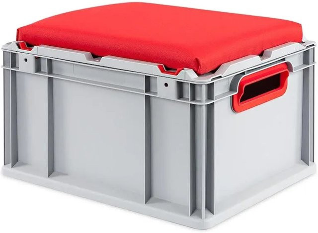PROREGAL Eurobox NextGen Seat Box Rot, Stapelbehälter aus Kunststoff mit 40 Liter Volumen, H x B x T: 26,5 x 30 x 40 cm - Bild 1