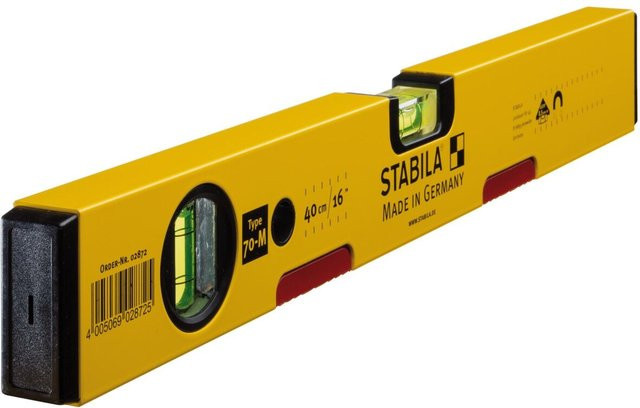 STABILA Wasserwaage Type 70 M in Gelb mit Seltenerd-Magnetsystem, Länge: 40 cm - Bild 1