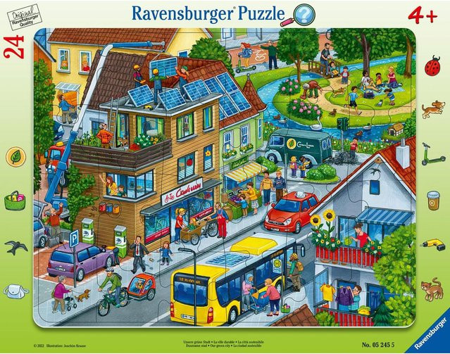 Ravensburger Unsere grüne Stadt, Rahmenpuzzle, 24 Teile, ab 4 Jahren - Bild 1