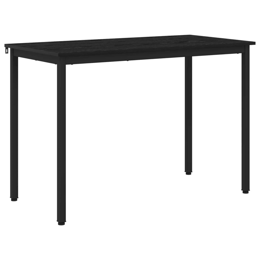 vidaXL Esstisch modern in Eiche und Schwarz mit Metallgestell und Holzwerkstoffplatte, B/T/H: 120 x 60 x 75 cm - Bild 2