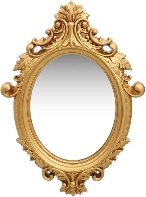 vidaXL Wandspiegel im Barock-Stil in Gold, Oval, B: 56 cm, H: 76 cm - Bild 1