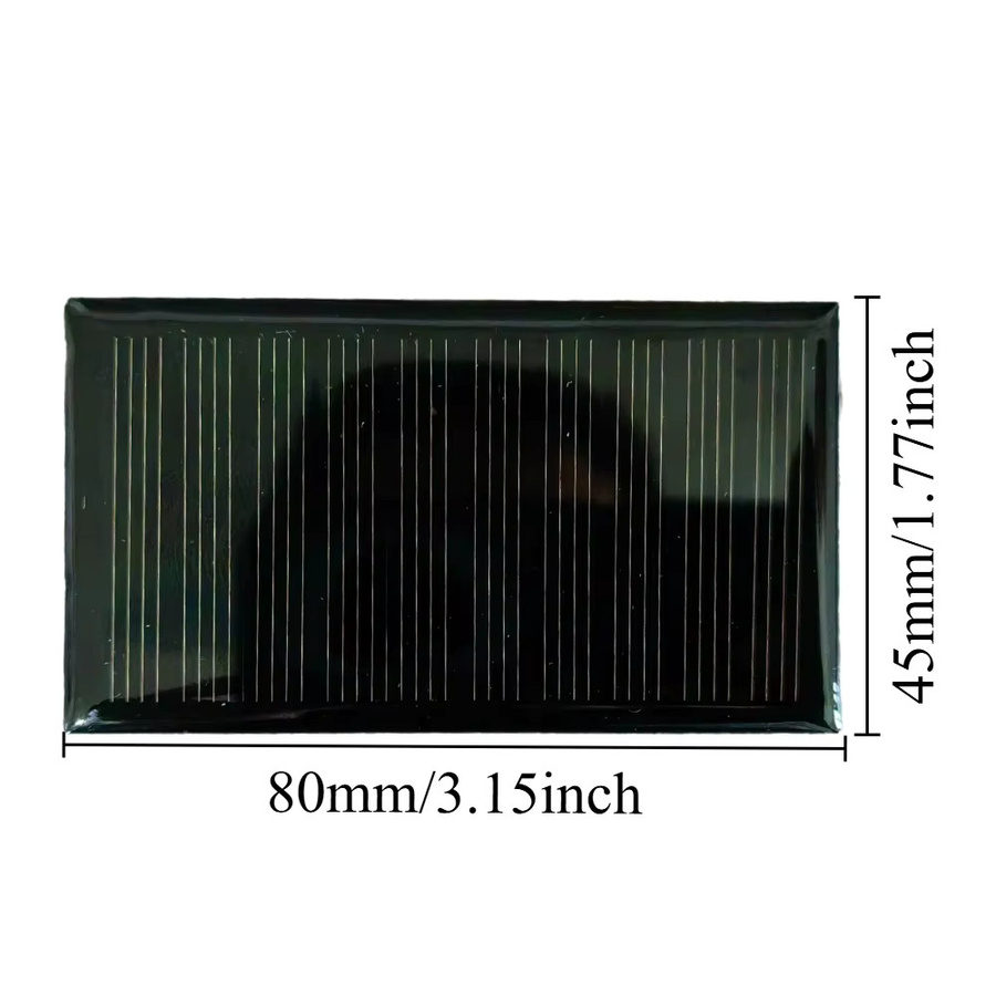 EESBAO Mini-Solarsystem 5V 80MA DIY Solarzelle in Schwarz für tragbare Akku-Handy-Ladegeräte - Bild 4