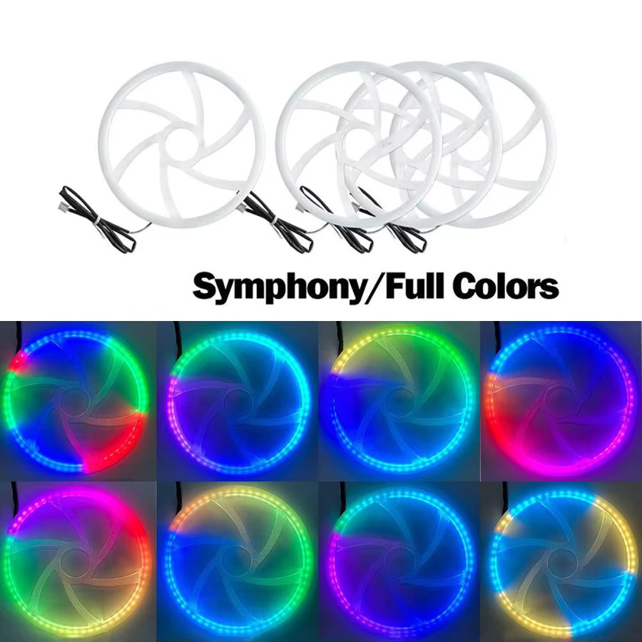 4er-Set LED Auto Sound Lautsprecher RGB Symphonie Ambiente-Beleuchtung mit 64 Farben und App-Steuerung, Multicolour, 6,5 Zoll - Bild 5