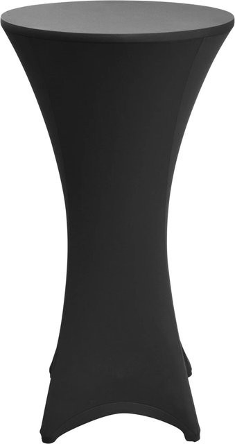 Beautissu Stretch Tischdecke für Bistrotische, rund, Schwarz, Durchmesser: 70 cm - Bild 1