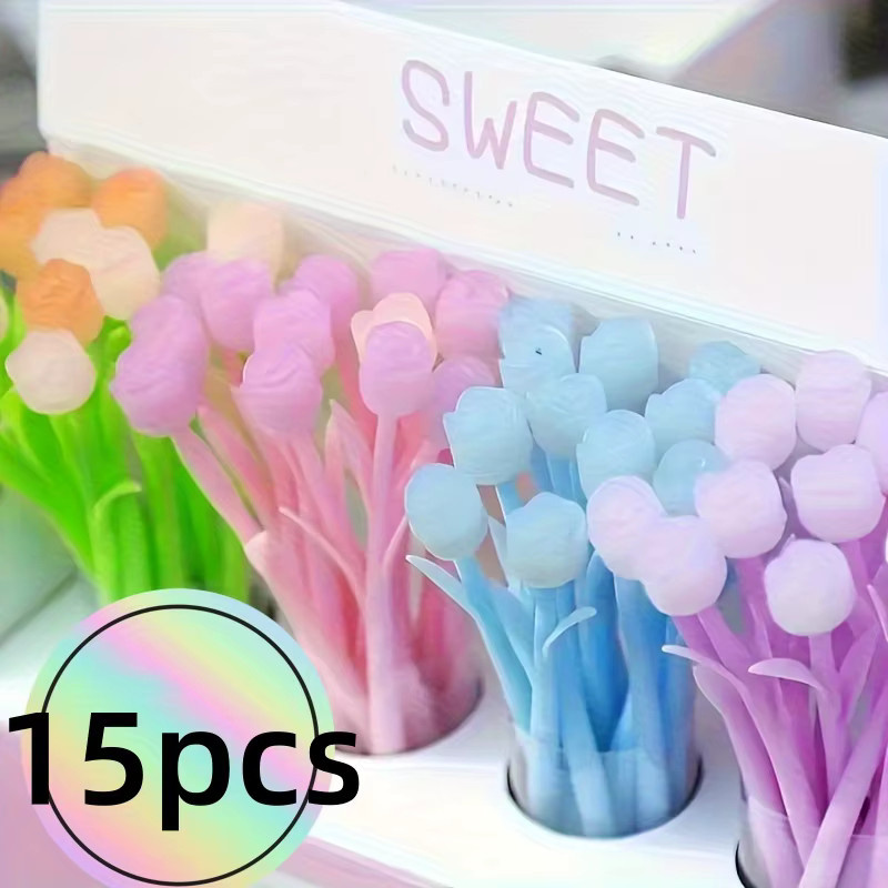 15 Stück farbwechselnde Blumenstifte in Multicolour für Schule und Büro - Bild 1