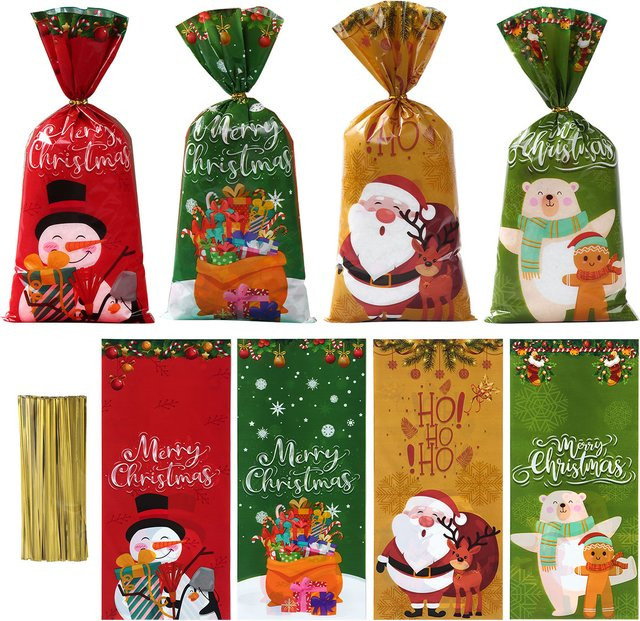 Huiran Weihnachts-Süßigkeitsbeutel aus Kunststoff in Mehrfarbig - Bild 1