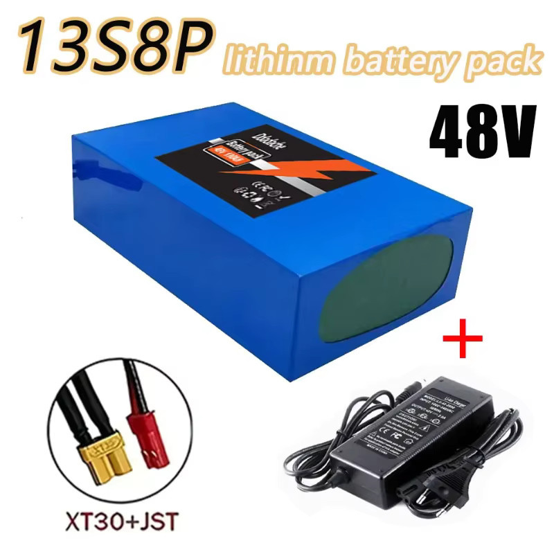 48V 60Ah Lithium-Akkupack 13S8P mit Smart BMS und XT60 Anschluss, blauer Li-Ion Akku für E-Bike, Elektroroller und Solarenergiespeicher - Bild 8