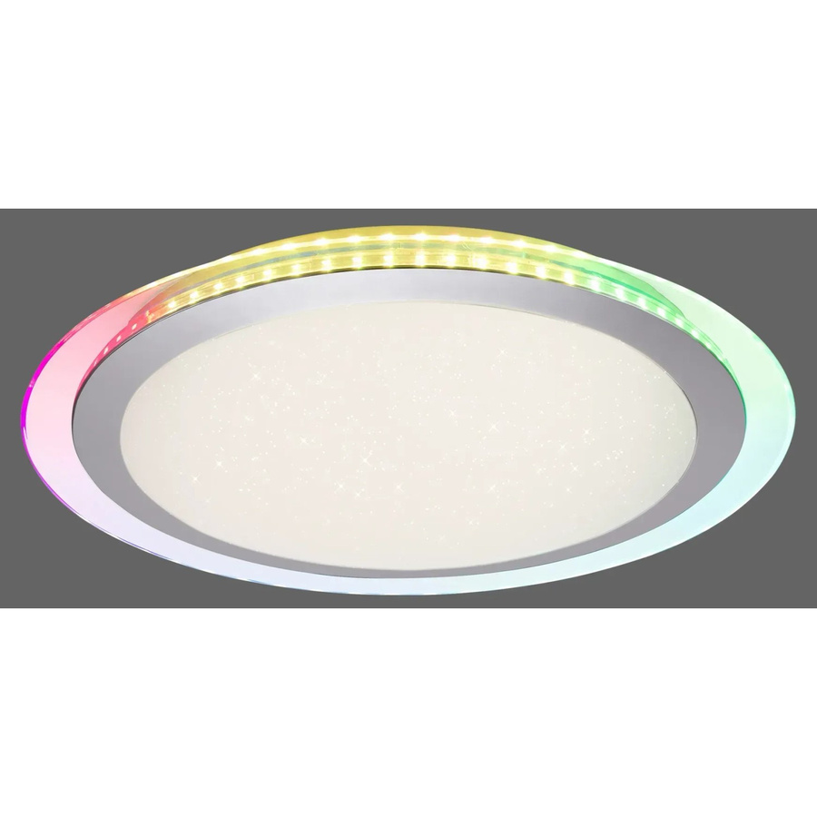 Just Light LED-Deckenleuchte Cyba in Silber mit CCT und RGB sowie Fernbedienung, Durchmesser: 45 cm - Bild 2