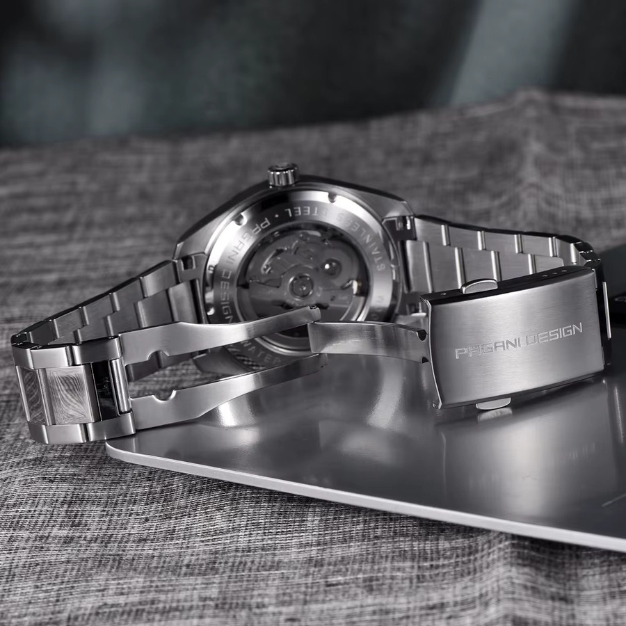PAGANI DESIGN Armbanduhr, Automatik, Weltzeit, GMT, Edelstahl, Schwarz, Herren - Bild 6