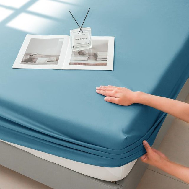 Wasserdichtes elastisches Spannbettlaken von Yiran Furniture aus Polyester für den Sommer, B/T/H: 90 x 200 x 15 cm - Bild 1