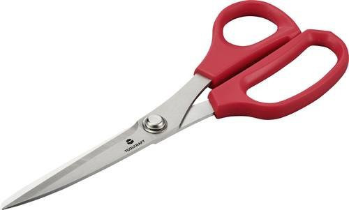 TOOLCRAFT Universalschere TO-9625923 aus Edelstahl in Rot, Länge: 20,5 cm - Bild 1