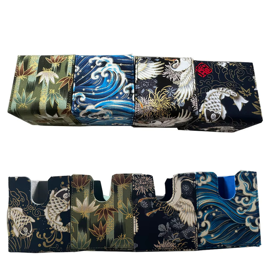 TaLop Wave-Serie Kartenhalter aus Fabric in Blau für über 100 TCG-Spielkarten und Kassetten-Display - Bild 2