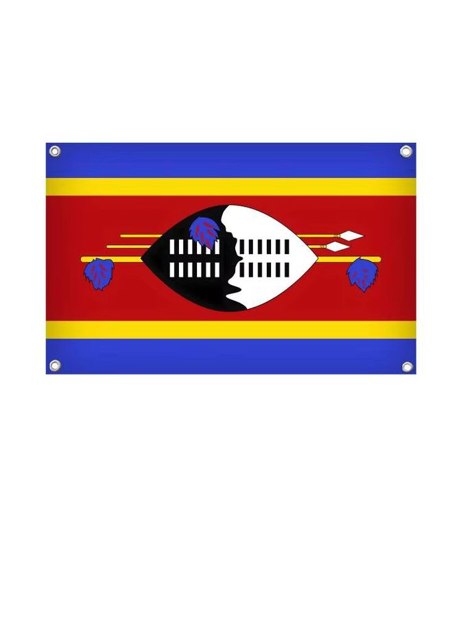 Swasiland-Flagge aus Polyester mit Ösen für die Outdoor-Dekoration - Bild 7