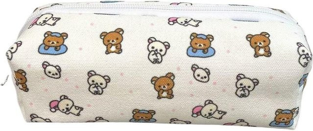 Beiges Teddybär Federmäppchen von MARKET-2 als große Kosmetiktasche und Schreibwarenbox für Schülerinnen - Bild 1