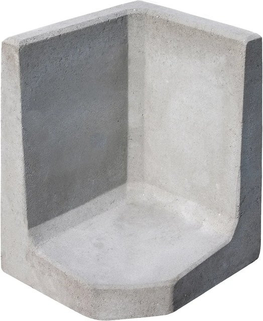 Diephaus L-Stein Ecke unbewehrt Grau B/T/H: 60 x 40 x 40 cm, Höhe: 7 cm - Bild 1