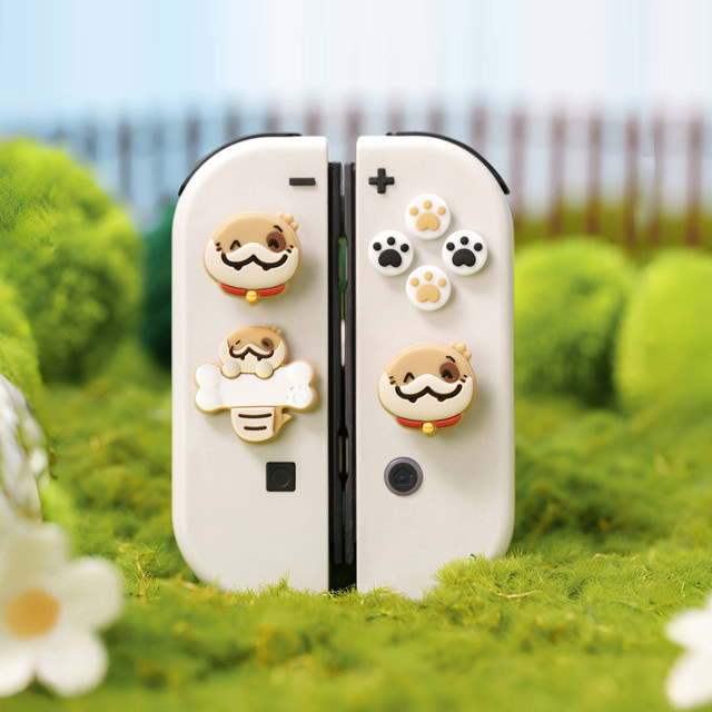 KomoKe Snake Spot Silikon Sticker Set für Nintendo Switch und Joy-Con mit D-Pad, ABXY Buttons und Thumb Stick Grips - Bild 1