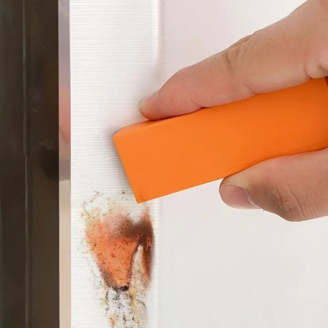 Multifunktionaler Kalk-Radiergummi aus Melamin in Orange für Küche und Haushalt - Bild 1