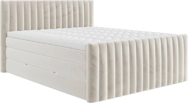 Premium Living Boxspringbett Simon in Beige mit Bonell-Federkern und Lift-up-Funktion B/T/H: 180 x 200 x 225 cm - Bild 1