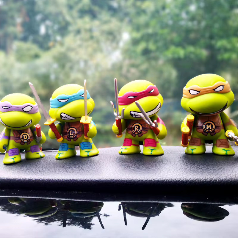 Potdemiel Ninja Turtles TMNT-Figur, 4-teiliges Set, mit beweglichen Gelenken - Bild 2