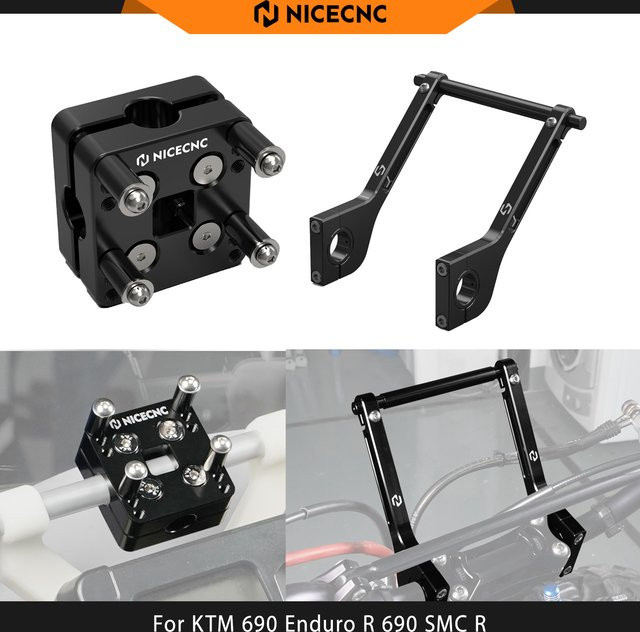 NICECNC F2R GPS Navigation Roadbook Halterung für Enduro Motorräder Schwarz 12mm - Bild 1