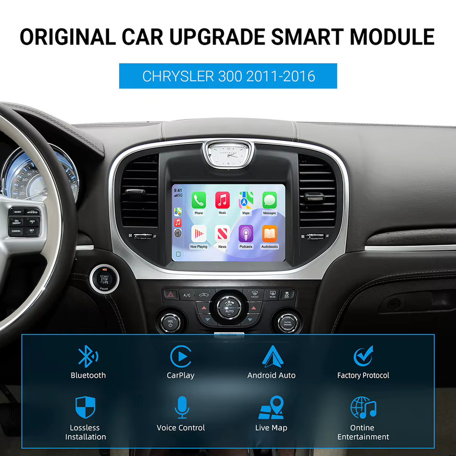 ANYFAR Drahtlose CarPlay und Android Auto Interface Decoder Box für Chrysler 300 Serie 2011-2016 in Schwarz - Bild 5
