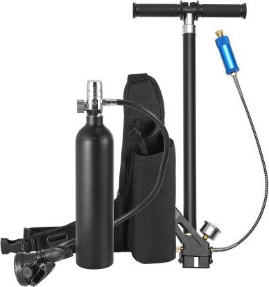 VEVOR Scuba Tank Tragbarer Tauchflaschen-Satz mit Pumpe für Unterwasser-Exploration, 1L Volumen, Refillable Oxygen Cylinder für Schnorcheln und Tauchen - Bild 1