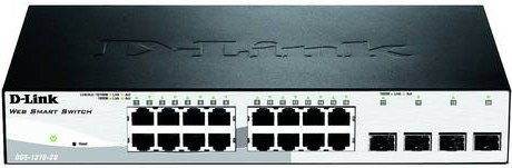 D-Link Web Smart DGS-1210-20 Netzwerk Switch in Schwarz mit 16 x 10/100/1000 Mbit/s und 4 x Gigabit SFP Ports - Bild 3