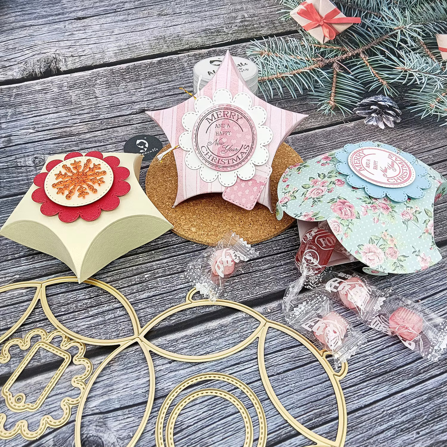 Alinacutle Star Candy Box Metall-Stanzform in Gold für DIY-Geschenkverpackungen und Bastelarbeiten - Bild 4