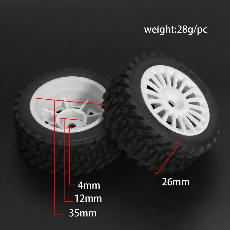MJX Hyper Go Hochgeschwindigkeits-On-Road-Reifen, 4-teiliges Set, 60 mm, weicher Gummireifen mit Rad für 1/14 RC Tourenwagen - Bild 2