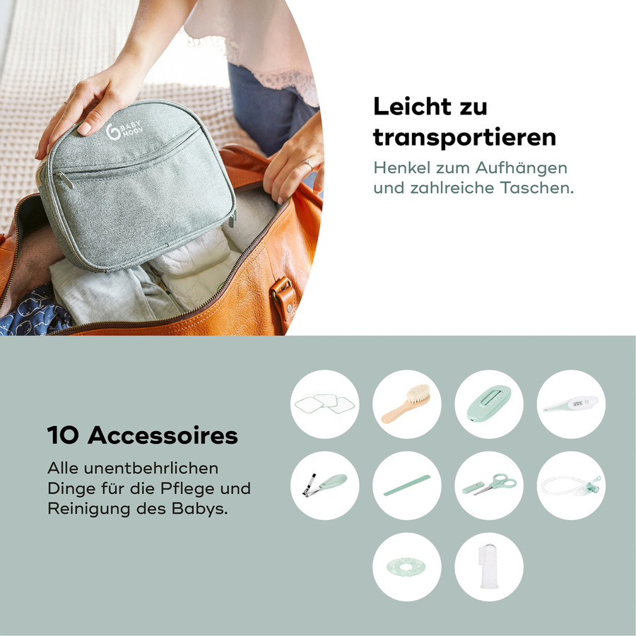 Babymoov 10-tlg. Babypflege Set in Grün - Bild 2