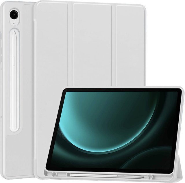 Techsuit Flex Trifold Schutzhülle für Samsung Galaxy Tab S10 FE, Tab S9 FE und Tab S9 in Grau - Bild 1