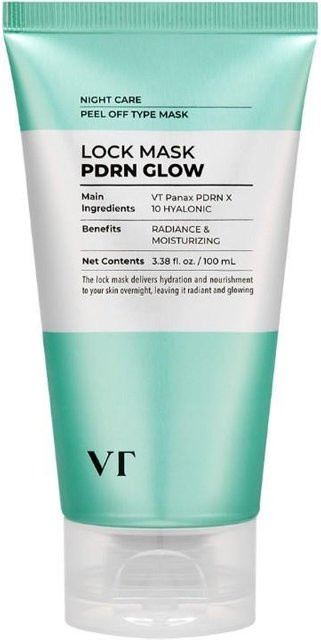 VT Cosmetics PDRN Glow Lock Maske, 100 ml, für trockene Haut - Bild 1