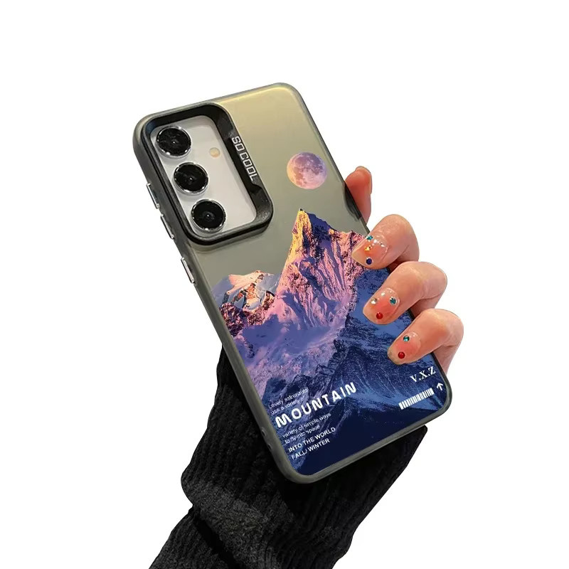 Snow Mountain Handyhülle für Samsung Galaxy A56 A55 A54 A36 A35 A34 A26 A25 A24 A16 A15 A14 Laser Case aus PC und TPU in Grau und Mehrfarbig - Bild 2