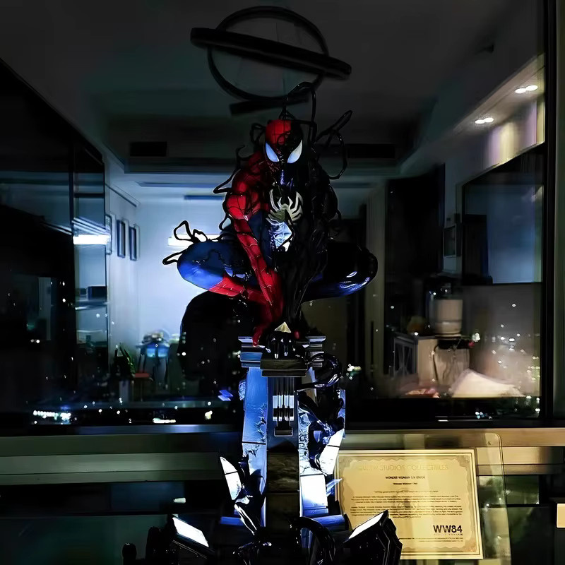 Bandai Marvel Spider Man Venom Symbiose, Anime Figuren, Leuchtende Modell Statue, Einzelfigur - Bild 2