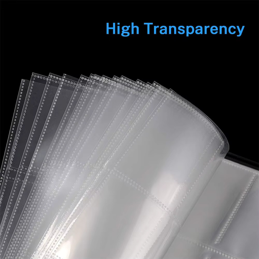 PLRBOK A4 Fotoalbum-Kartenseiten Transparent mit 11 Löchern für Ringbücher, Kunststoff-Fotokartenhüllen für Fotos und Dokumente - Bild 3