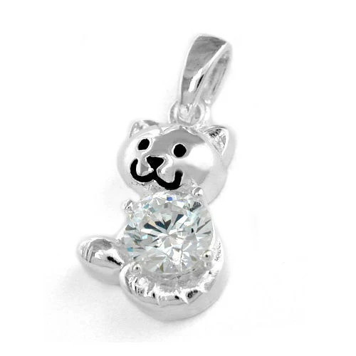 SIGO Anhänger Katze, 925 Silber, Zirkonia, Unisex - Bild 1