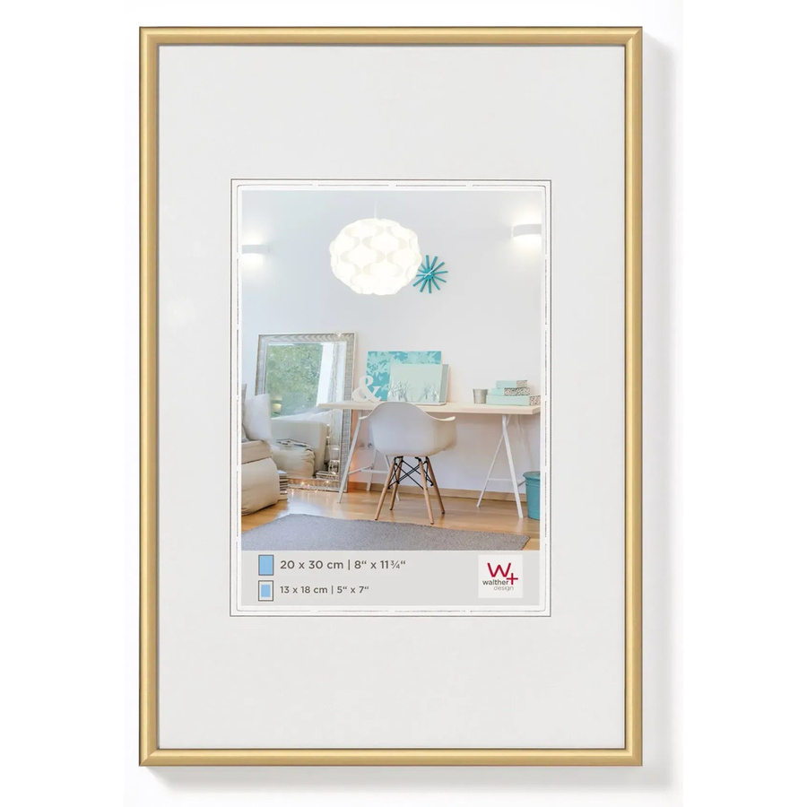 Walther Design New Lifestyle Kunststoff Bilderrahmen Gold, Breite: 18 cm, Höhe: 13 cm - Bild 1