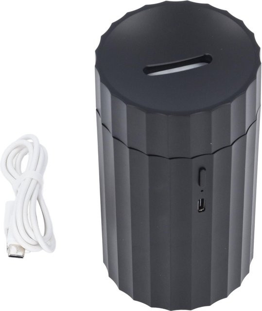 OutsideWorld Aroma Diffusor Flammen Luftbefeuchter mit 7 Farben LED Licht, USB betrieben, Schwarz, 100ml - Bild 1