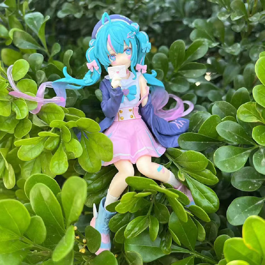 Bandai Hatsune Miku Anime-Figur, Rosa Sakura, Sitzende Pose, Actionfigur - Bild 3