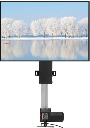 VEVOR Elektrischer TV-Lift Standfuß in Schwarz, Höhenverstellbarer TV-Ständer für LCD LED OLED Plasma Fernseher, Freistehendes Modell mit maximaler Höhe 187,2 cm - Bild 1